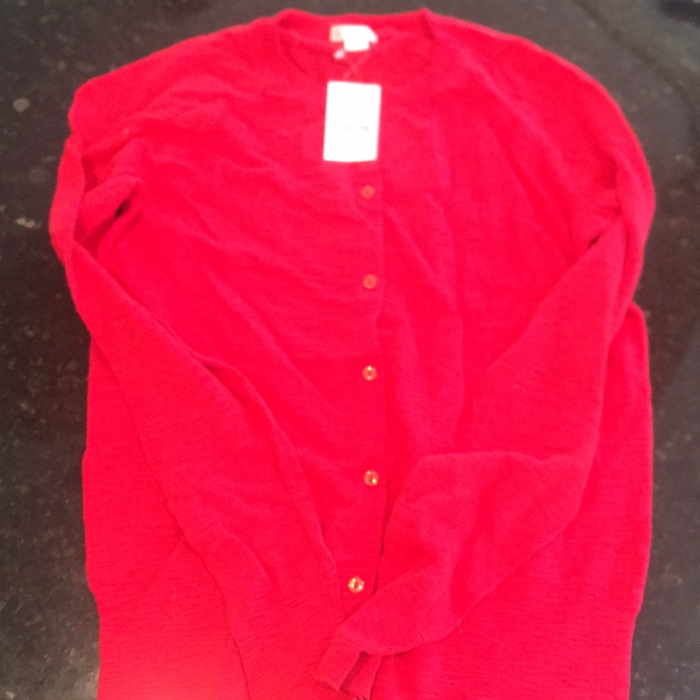 Red over sweater
